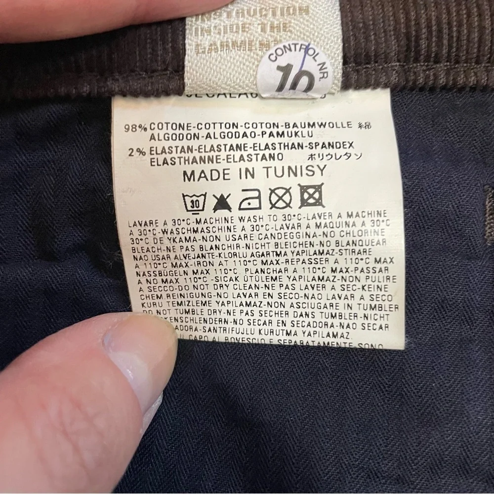NWT New Diesel Straight Leg Corduroy Brown Pants Size 25